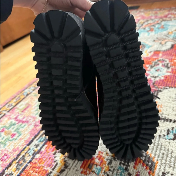 Anthropologie All Black Platform Oxford Flats - Picture 11 of 13